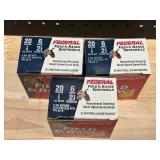 Federal 20 Gauge Shotgun Shells 2 Full Boxes and 1 Partial