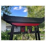 Garden Statue with Torii Gate Decor - Japanese Style