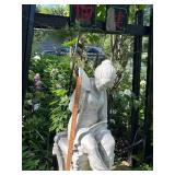 Garden Statue with Torii Gate Decor - Japanese Style