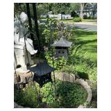 Set of 2 Cast Iron Asian Garden Lanterns