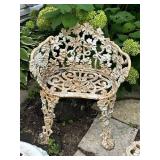 Vintage Cast Iron Garden Furniture Set - 2 Chairs & Table