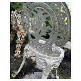 Vintage Cast Iron Garden Furniture Set - 2 Chairs & Table