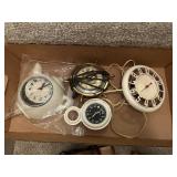 Lot of 4 Vintage Wall Clocks - Assorted Designs
