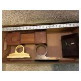 Vintage Wooden and Ceramic Wall Brackets Collection