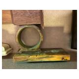 Vintage Wooden and Ceramic Wall Brackets Collection