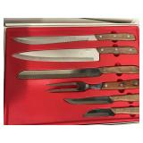 Kitchen Delite Stainless Steel Cutlery & Knife Set with Wooden Handles