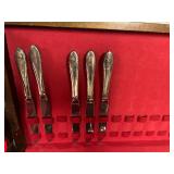 Vintage Silver-Plated Flatware Sets in Velvet-Lined Cases