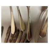 Vintage Silver-Plated Flatware Sets in Velvet-Lined Cases