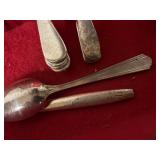 Vintage Silver-Plated Flatware Sets in Velvet-Lined Cases