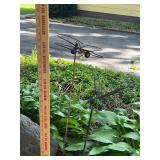 Decorative Metal and Glass Dragonfly Garden Stakes