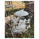 Vintage Metal Garden Decor Set: Plant Stands & Trellises