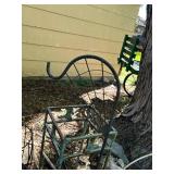 Vintage Metal Garden Decor Set: Plant Stands & Trellises
