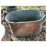 Vintage Metal Wire Chair and Rustic Metal Tubs with Wooden Barrel