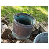 Vintage Metal Wire Chair and Rustic Metal Tubs with Wooden Barrel