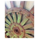 Vintage Metal Sunburst Wall Art Rustic Patina Finish