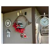 Vintage Outdoor Wall Decor Lot: Kensington Clock, Thermometer, Birdhouse