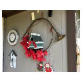Vintage Outdoor Wall Decor Lot: Kensington Clock, Thermometer, Birdhouse