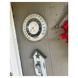 Vintage Outdoor Wall Decor Lot: Kensington Clock, Thermometer, Birdhouse
