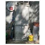 Outdoor Storage Cabinet with Vintage Birdcage Topper