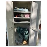 Outdoor Storage Cabinet with Vintage Birdcage Topper
