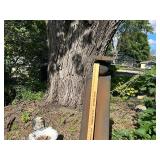 Metal Garden Sculpture & Concrete Bird Bath with Child Figure