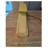 Vintage Boat Shaped Electric Wall Clock Yellow Painted Metal