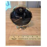 Vintage Howard Miller Brass Desk Clock with Minimalist Design