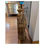 Antique Ornate Brass Mantel Clock with Roman Numerals