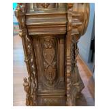 Antique Ornate Brass Mantel Clock with Roman Numerals