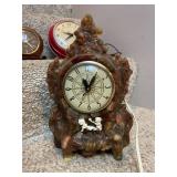 Vintage Electric Mantel Clock with Decorative Cherub Detail
