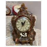 Vintage Electric Mantel Clock with Decorative Cherub Detail