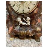 Vintage Electric Mantel Clock with Decorative Cherub Detail