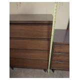 Mid-Century Modern Dresser and Chest Set with Mirror