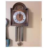 Tempus Fugit Wall Clock with Weights and Pendulum, 25 Inch Height