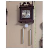 Vintage Wooden Wall Clock with Pendulum and Weights