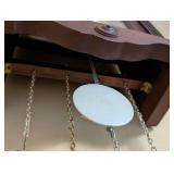 Vintage Wooden Wall Clock with Pendulum and Weights