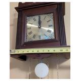 Vintage Wooden Wall Clock with Pendulum and Weights