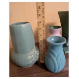 Set of 7 Vintage Art Pottery Vases and Bowls Including Haeger USA