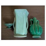 Set of 7 Vintage Art Pottery Vases and Bowls Including Haeger USA