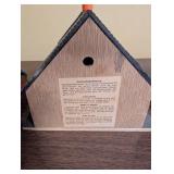 Set of 3 Swiss Chalet Style Wooden Trinket Boxes and Weather House