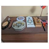 Lot of Scandinavian Folk Art Decor and Flags