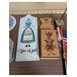 Lot of Scandinavian Folk Art Decor and Flags