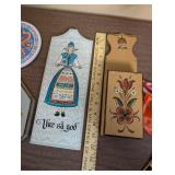 Lot of Scandinavian Folk Art Decor and Flags