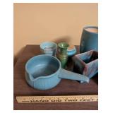 Collection of Vintage Pottery Bowls, Vases, Planters, and Dishes
