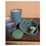 Collection of Vintage Pottery Bowls, Vases, Planters, and Dishes