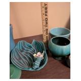 Collection of Vintage Pottery Bowls, Vases, Planters, and Dishes