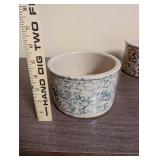 Set of 5 Vintage Spongeware Crocks and Bowls - Red Wing and RRP Co.