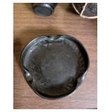 Set of 5 Mexican Black Pottery Miniatures and Ashtray