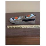 Vintage Beaded Suede Moccasin with Floral Design - Single Shoe