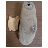 Vintage Beaded Suede Moccasin with Floral Design - Single Shoe